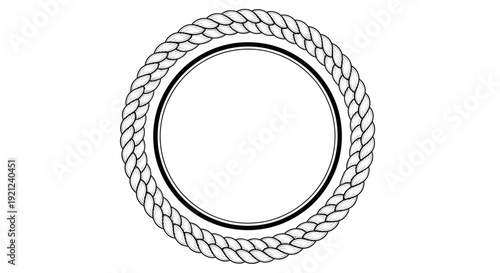 Circular Rope Frame Border - Nautical Design Element