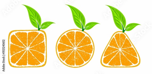 A symbols of the stylized oranges different form.