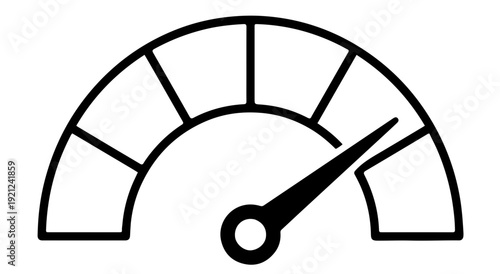 Credit Score Rating Financial Evaluation Gauge Icon Vector