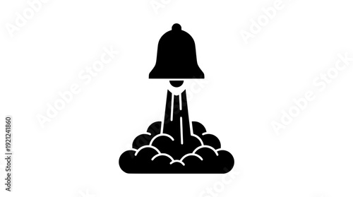 IPO Initial Public Offering Stock Market Bell Icon Vector