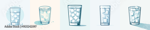 Vector of ice water