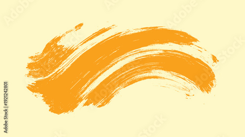 Orange brush stroke texture on pale yellow background