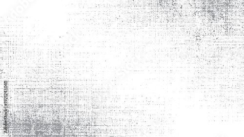 Gray dots and irregular shapes on white background. Abstract pattern with varying density texture