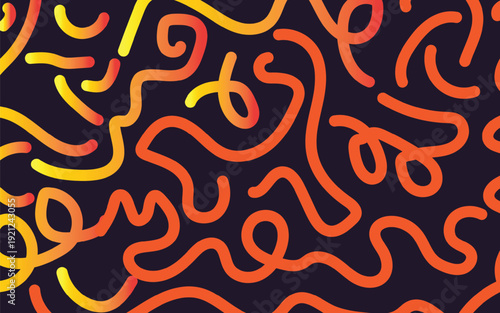 Vibrant squiggly lines artwork
