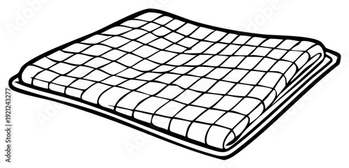 Grid Pattern Illustration in Black and White Design Decorative Element