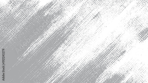 Gray and white textured background with diagonal brush strokes and speckles abstract grunge distressed