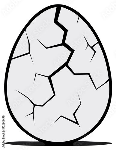 Cracked Egg Symbolizing Fragility Risk of Breaking New Beginnings or Failure