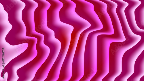 Vibrant pink and red fluid wavy abstract background with smooth light and shadow effect, perfect for design projects
