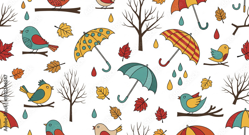 Obraz premium autumn seamless pattern