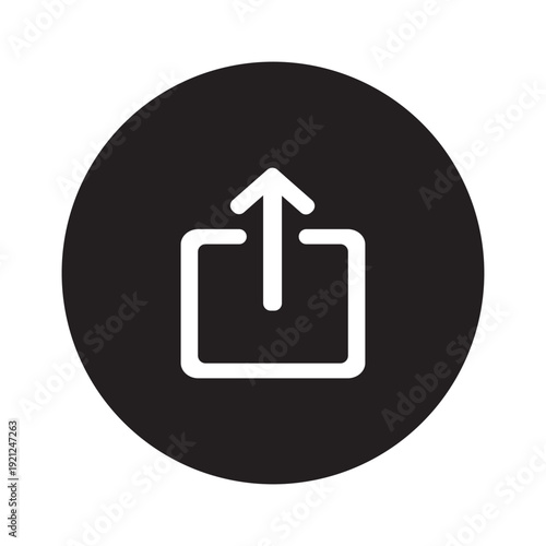 Vector Of Icon Upload Icon For User Interface_Circle Glyph  Icon