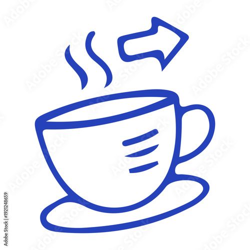 Steaming Coffee Cup Icon
