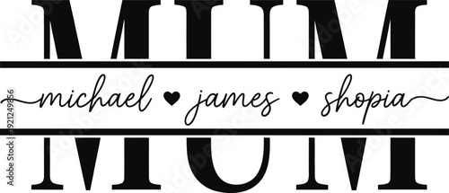 Personalized Mom Name With Children's Names