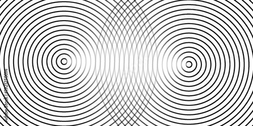 Thin slash circle seamless pattern. Repeated fine