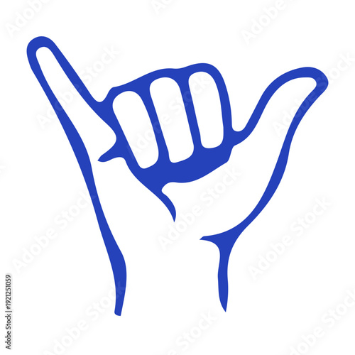 Shaka Hand Sign Illustration