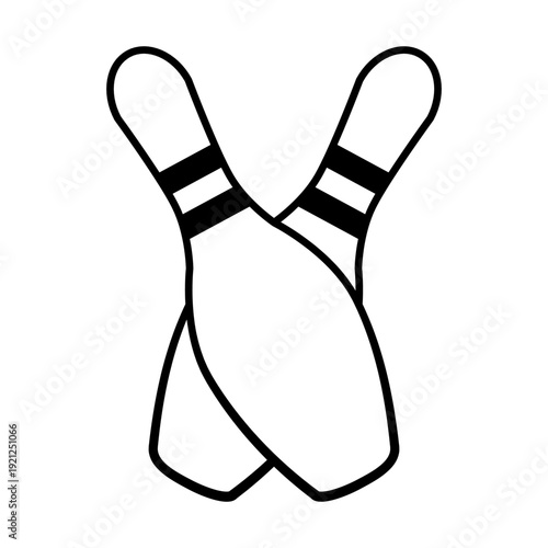 Bowling icon vector. Bowling ball Illustration sign. Bowling pins symbol. Sport logo.