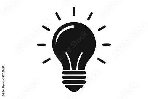 light bulb vector illustration. creative idea icon 