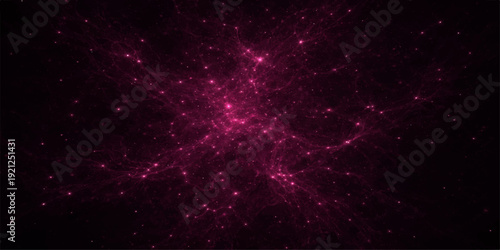 Deep blue nebula and bright starfield illustration of an abstract outer space background featuring a starry night sky and glowing galaxy light within the dark cosmic universe