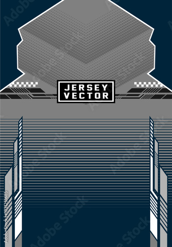 NAVY BLUE AND GREY GEOMETRIC ...