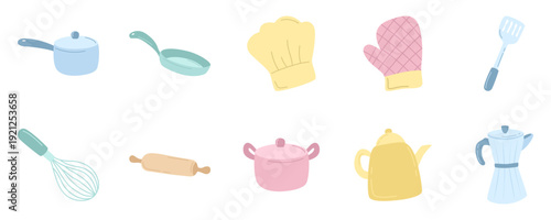 Pastel Kitchen Utensils Set