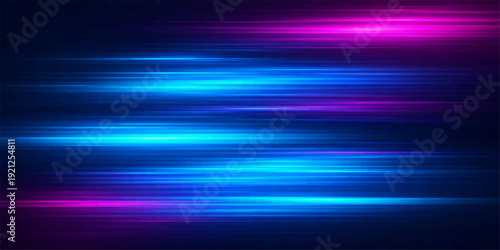 Abstract blue background with glowing rays and flowing light patterns