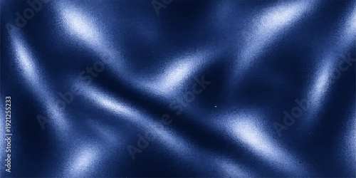 Smooth blue silk and satin fabric background with soft flowing waves and a luxurious shiny texture