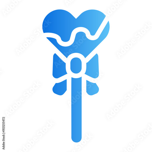 Heart lolipop Line Gradient Icon