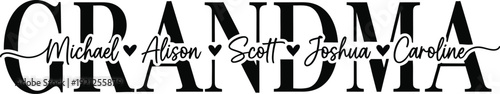 Personalized Grandma Name With Family Names