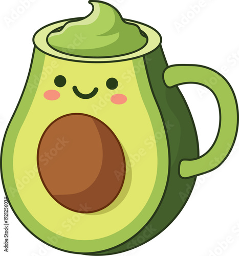 Cute Avocado Mug Graphic