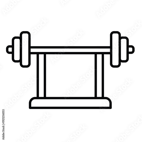 Smith machine gym equipment icon for strength training and bodybuilding