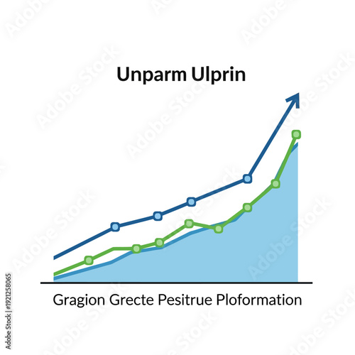 Business graph with increasing trend lines.