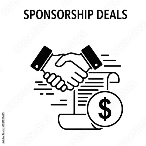 Business partnership and sponsorship deals handshake.