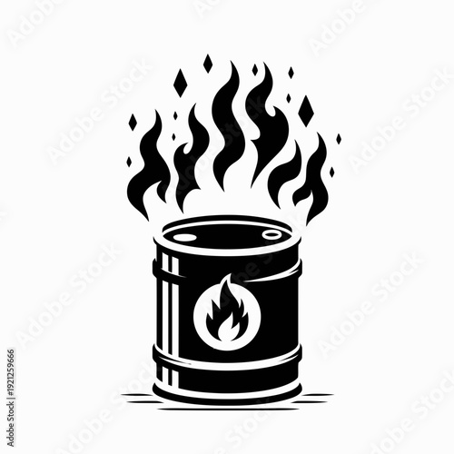 Burning Oil Barrel Fire