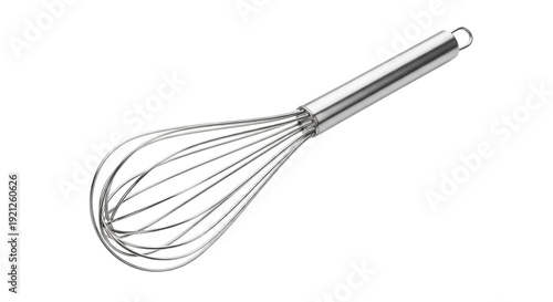 Принти на полотні Stainless steel whisk isolated PNG, kitchen utensil for cooking and baking, egg