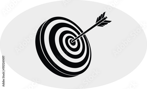 Bullseye target with arrow