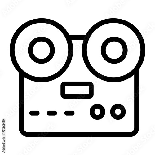 Reel to reel tape Line Icon