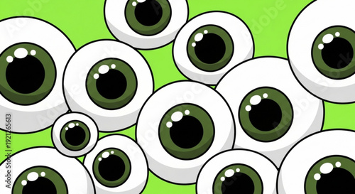 Cartoon eyes watching with curiosity and attention