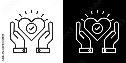 Empathy Icon Sheet Black And White