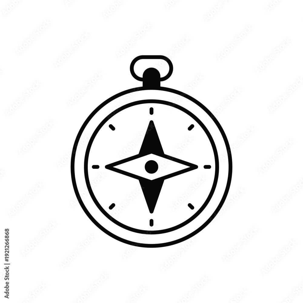 Obraz premium Compass vector icon