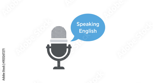 Microphone with Speech Bubble