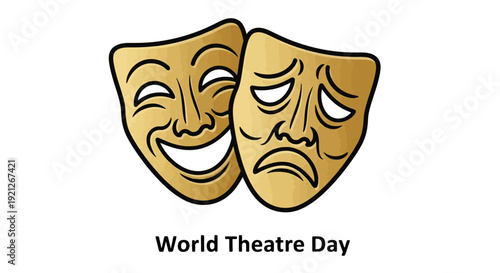 Theatre Masks Symbolizing Comedy and Tragedy