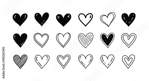 Black icons depicting home appliances tools and climate control silhouette