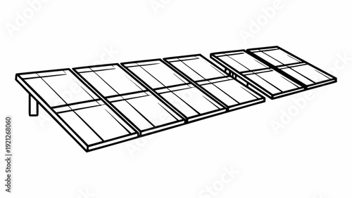 Simple line drawing of a grid structure viewed from above in an isometric perspective