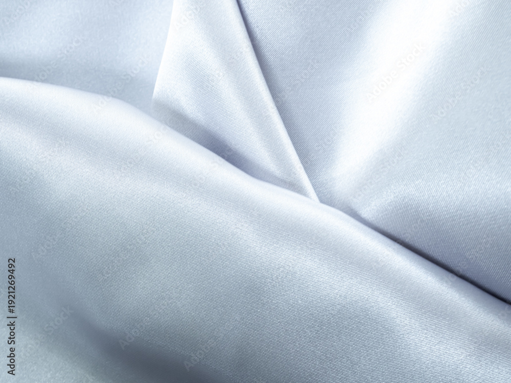 Fototapeta premium Cloth silver grey fabric background soft pattern texture abstract fashion design textile clothing silk surface wallpaper luxury, backdrop wedding christmas decoration romantic, mockup cosmetic.