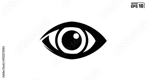 Black and white eye illustration design.