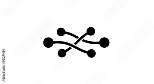 Black and white molecular structure model.