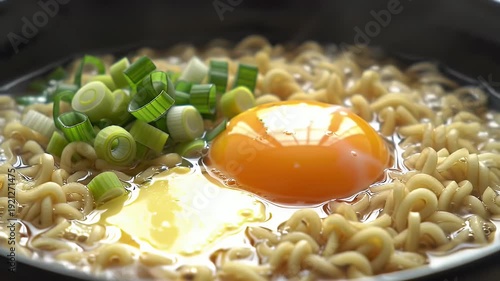 Ramen with Egg  Green Onion.