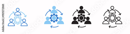 Rotation Vector Illustration In Multistyle