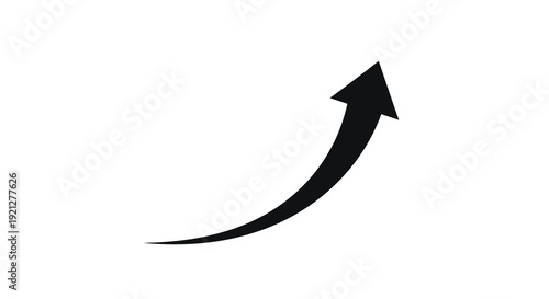 A simple black arrow pointing upwards minimalist design silhouette