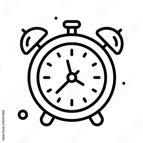 A well crafted line icon representing alarm clock for sehri