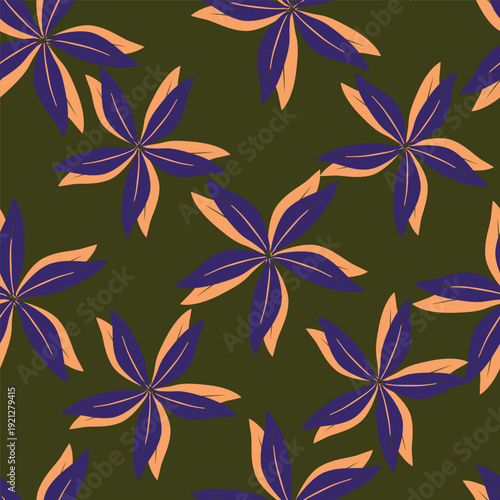 Seamless pattern from bouquet cute floral Traditional ornament yellow floral pattern,Abstract seamless simple floral pattern. Flower pattern. Spring pattern. used for textile, wallpaper, card 
